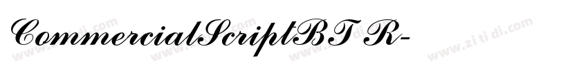 CommercialScriptBT R字体转换